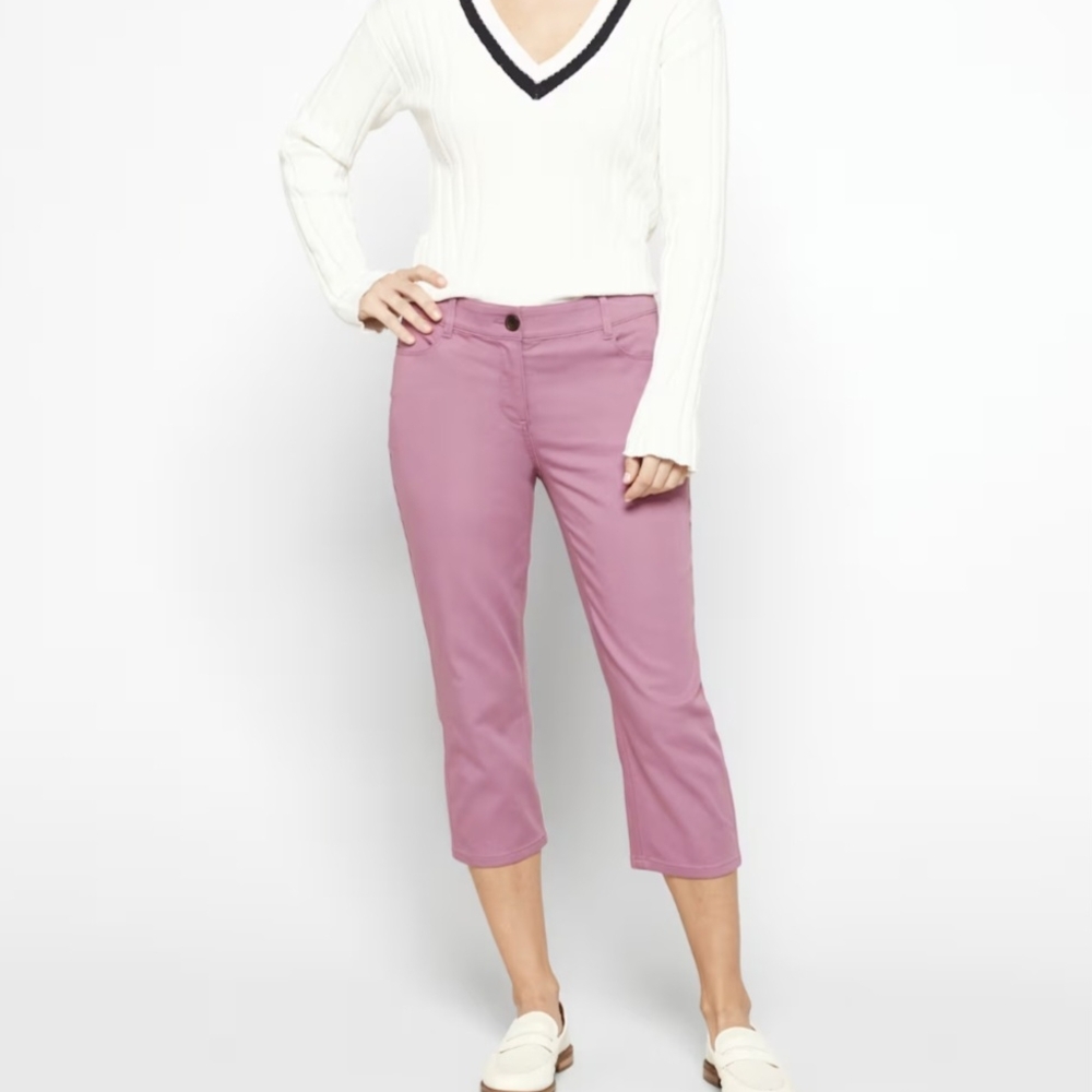 10. Violets & Roses Pink Cropped Pants - Picture 10 of 12